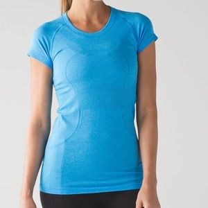 Blue lululemon swiftly tech tee
